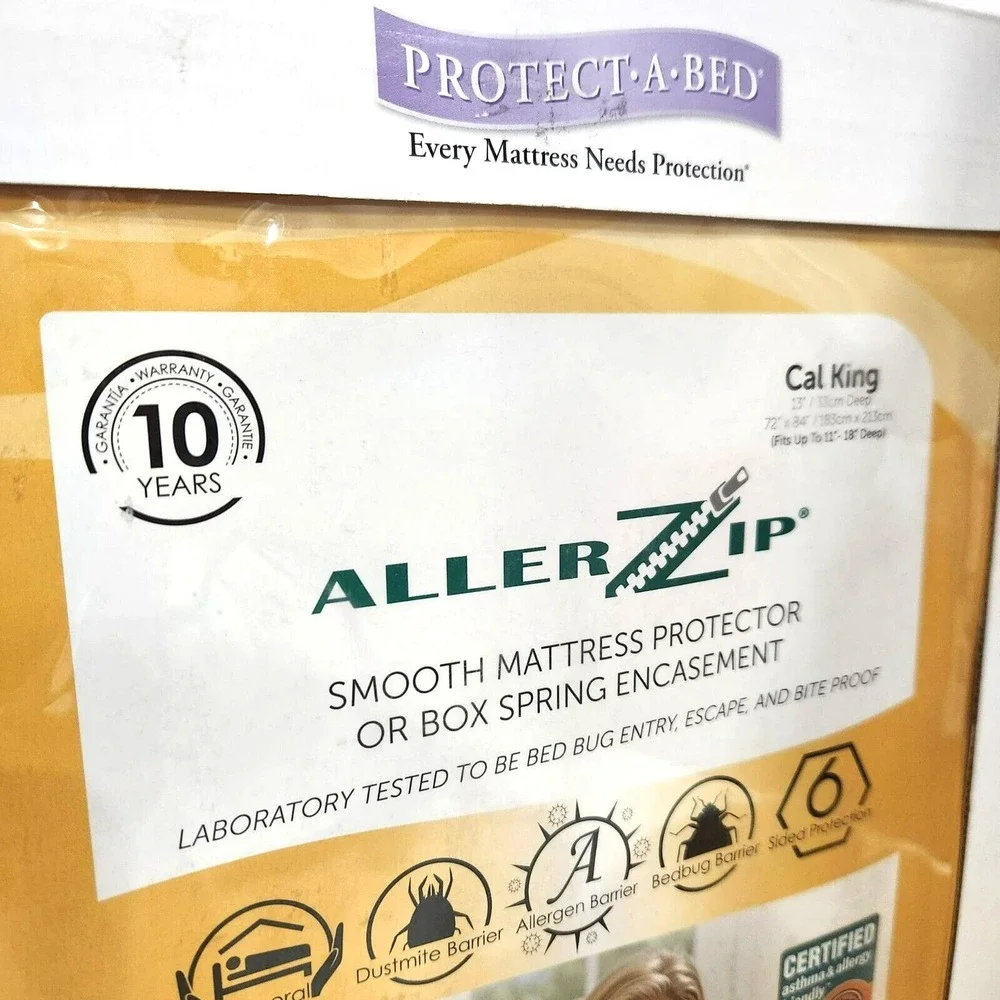 Protect-A-Bed Cal King AllerZip Smooth Mattress‎ Encasement Bedbug Allergy Proof